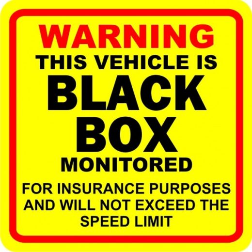 BLACK BOX MONITORED STICKER