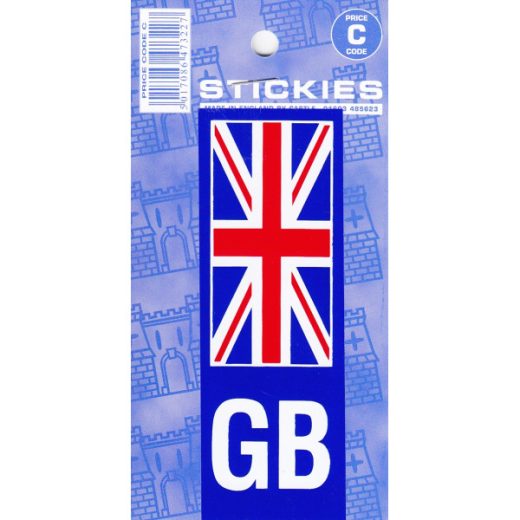 Outdoor Vinyl Sticker - Union Jack GB Number Plate Sticker