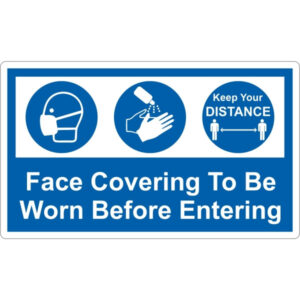 FACE COVERING TO BE WORN STICKER