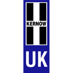KERNOW UK NO. PLATE STICKER