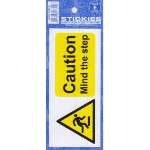 CAUTION MIND THE STEP STICKER