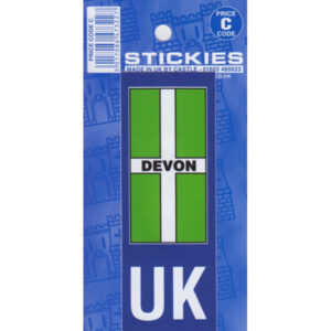 DEVON UK NO. PLATE STICKER