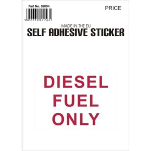 DIESEL FUEL RED STICKER