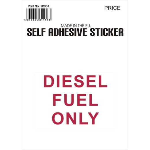DIESEL FUEL RED STICKER