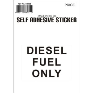 DIESEL FUEL BLACK STICKER
