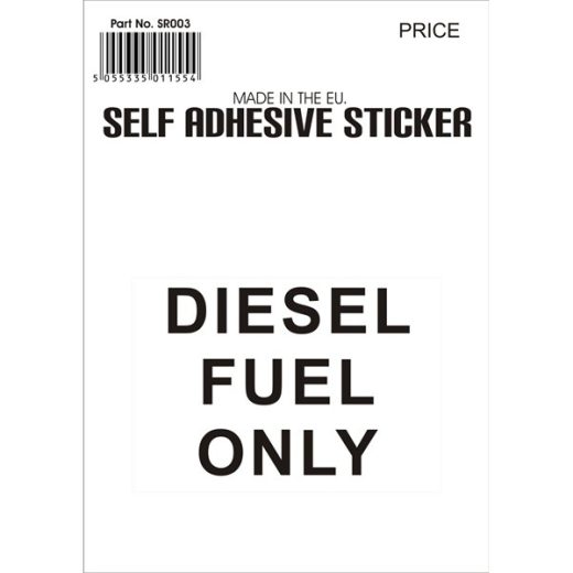 DIESEL FUEL BLACK STICKER