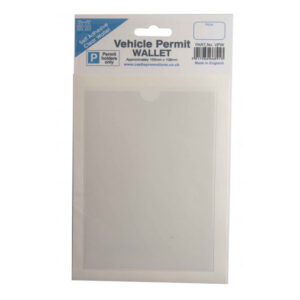 VEHICLE PERMIT WALLET CLEAR SELF ADHESIVE