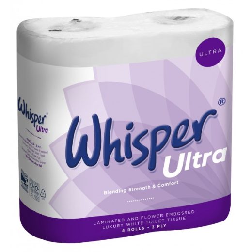3 Ply Luxury Soft Toilet Rolls - 10 Packs of 4