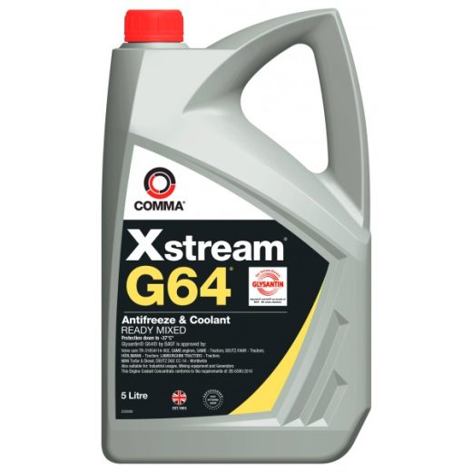 COMMA X-STREAM G64 ANTIFREEZE COOLANT MIX - 5LITRE