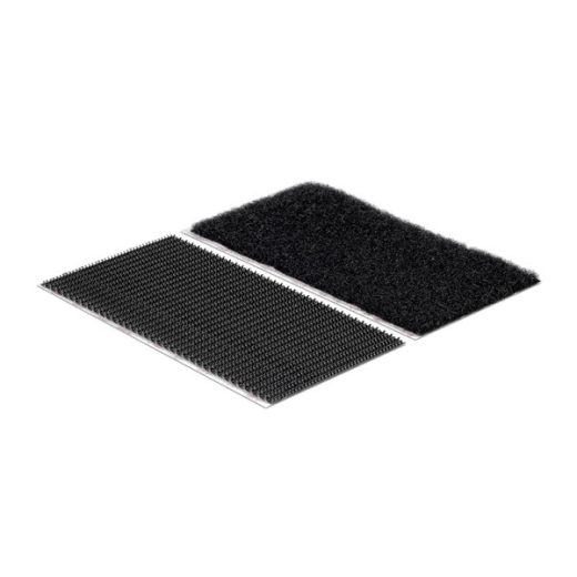 VELCRO Brand Heavy Duty Stick On Strips, 50mm x 100mm - Black, Pack of 2