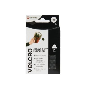VELCRO Brand Heavy Duty Stick On Coins, 45mm - Black, Pack of 6