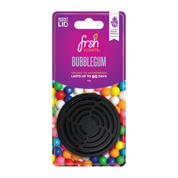 FRSH SCENTS Organic Tin Air Freshener Bubblegum - Pack of 4 - Image 3