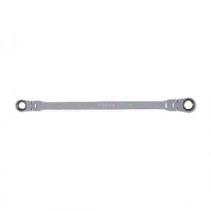Carlyle Hand Tools - 12 PT 8mm x 10mm 72 Tooth Extended Box Ratcheting Flex Double Box Wrench