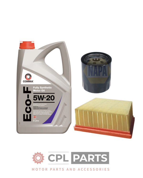 SERVICE KIT FORD FIESTA 1.0 ECOBOOST NAPA AIR & OIL FILTER SERVICE KIT + 5L OIL (2012-2018)