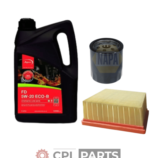 SERVICE KIT FORD FIESTA 1.0 ECOBOOS NAPA AIR & OIL FILTER SERVICE KIT + 5L OIL (2012-2018)