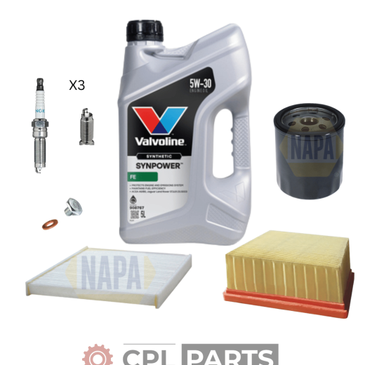 FULL SERVICE KIT For Ford Fiesta 1.0 EcoBoost Napa Filters & Valvoline Engine Oil