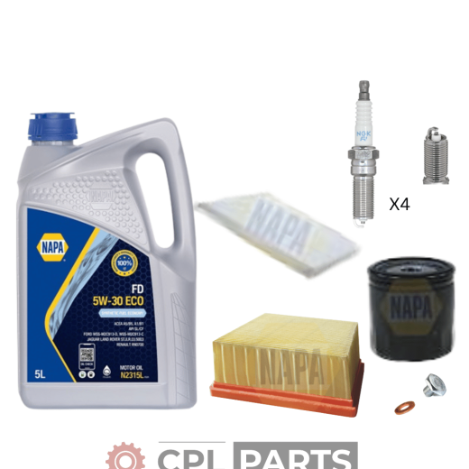 SERVICE KIT For Ford Fiesta 1.2L MK7 ZETEC - NAPA Filters