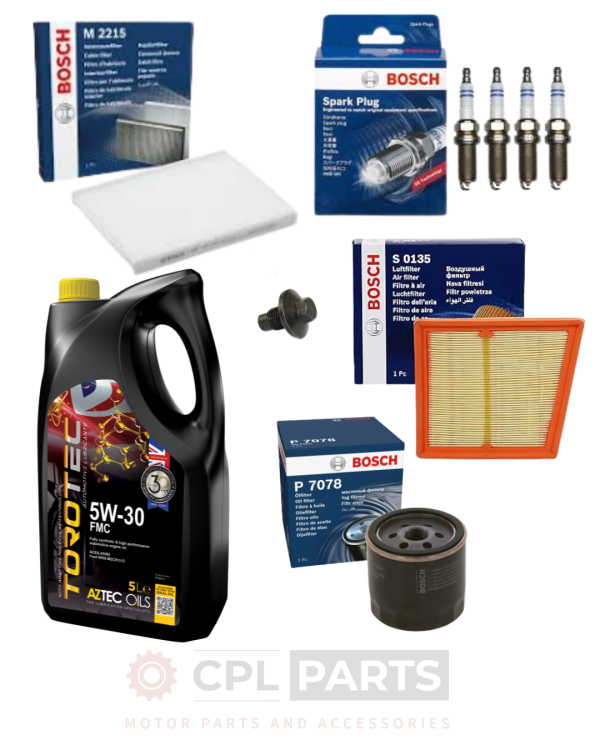 Ford Fiesta 1.2L MK7 ZETEC 2008-2017 Full Service Kit - Bosch Filters