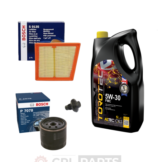 Ford Fiesta 1.2L MK7 ZETEC 2008-2017 Bosch Air & Oil Filters, Sump Plug Service Kit