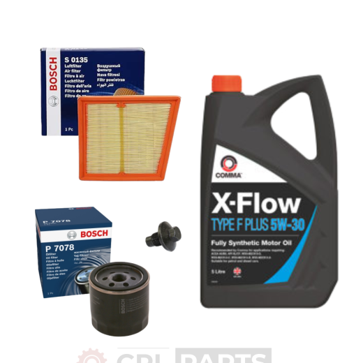 Ford Fiesta 1.2L MK7 ZETEC 2008-2017 Bosch Air & Oil Filters, Sump Plug Service Kit