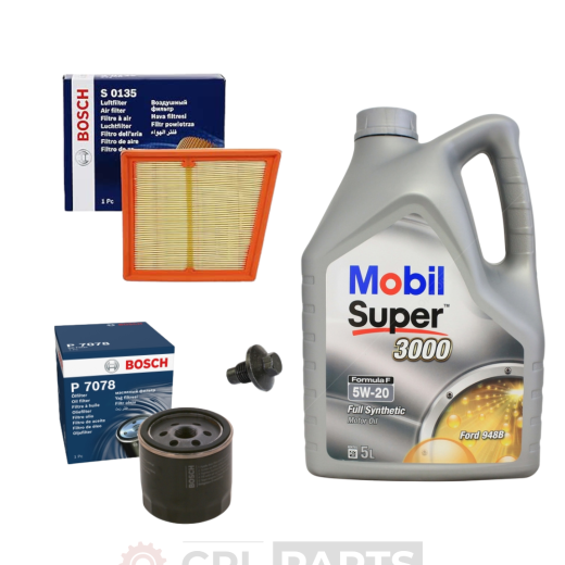 Ford Fiesta 1.2L MK7 ZETEC 2008-2017 Bosch Air & Oil Filters, Sump Plug Service Kit