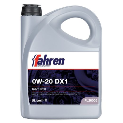 Fahren 0W-20 DX1 Fully Synthetic Engine Oil GM dexos1 Gen 3 Vauxhall Hybrid – 5 Litre
