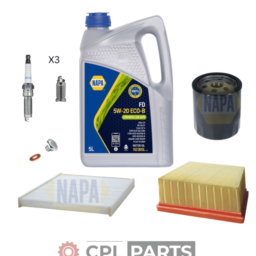 FULL SERVICE KIT For Ford Fiesta 1.0 EcoBoost Napa Filters & Napa Engine Oil