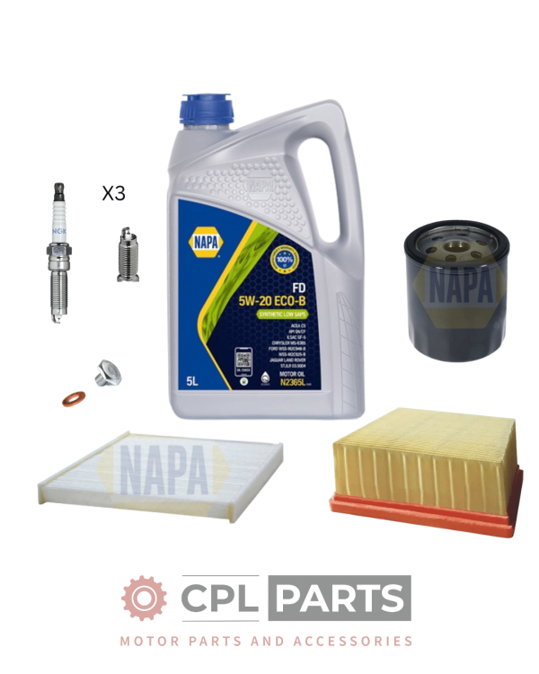 FULL SERVICE KIT For Ford Fiesta 1.0 EcoBoost Napa Filters & Napa Engine Oil