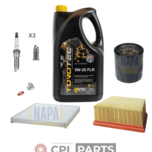 FULL SERVICE KIT For Ford Fiesta 1.0 EcoBoost Napa Filters & Aztec Engine Oil
