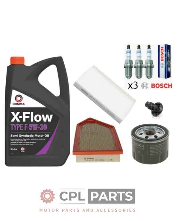 Ford Fiesta MK8 1.0 EcoBoost 2017-2023 - Bosch Filter Service Kit + Comma Oil