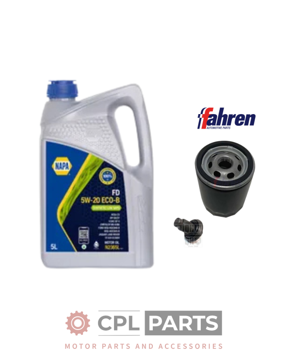 Ford Fiesta MK8 1.0 EcoBoost 2017-2023 - Fahren Oil Filter Service Kit + Napa Oil